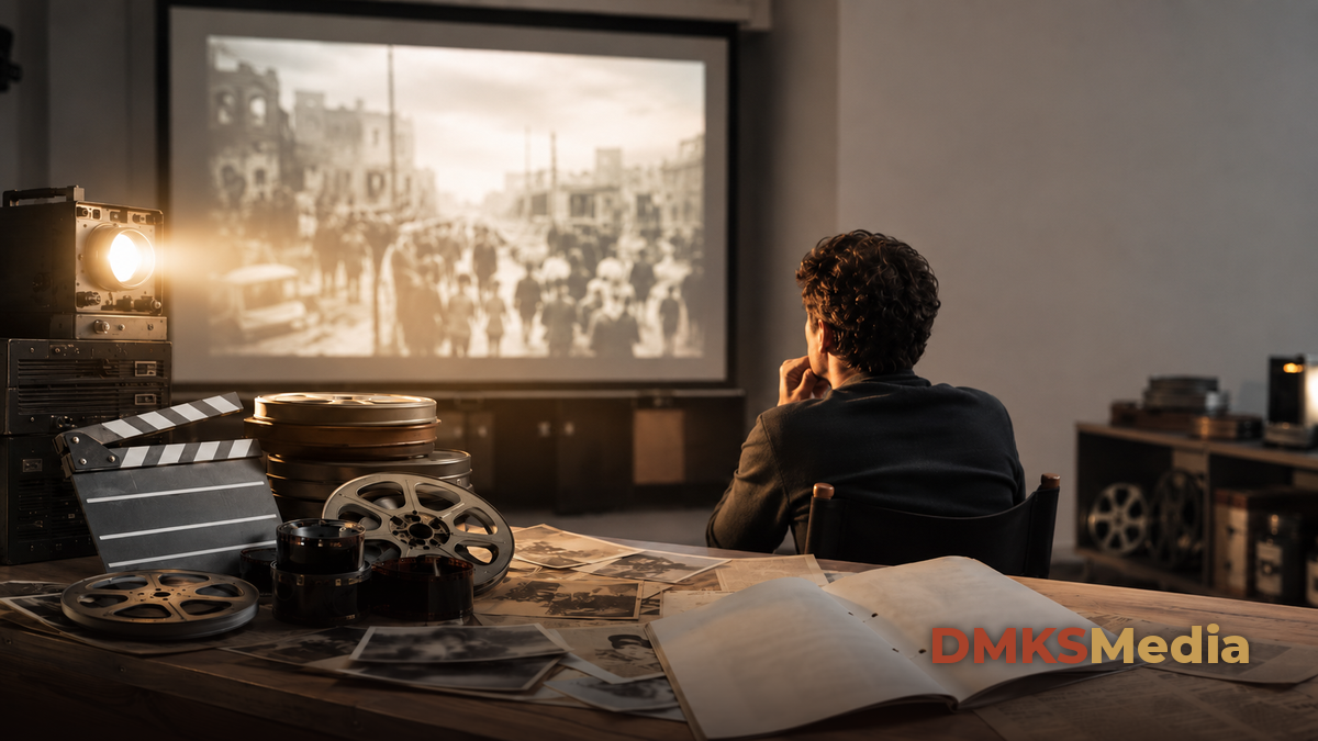 Filmes baseados em historias reais mais impactantes: pessoa em poltrona de leitura comparando um livro de memorias com um ingresso de cinema