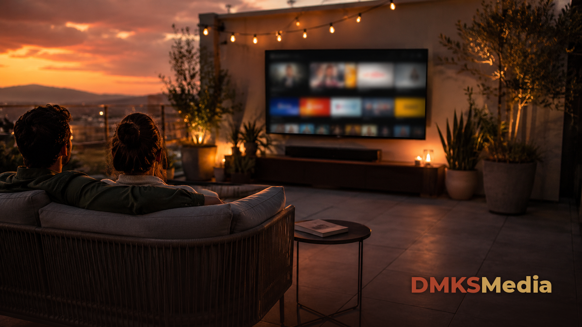 Ambiente com TV ligada sugerindo audiencia de TV aberta, ilustrando as novelas mais assistidas da historia da Globo